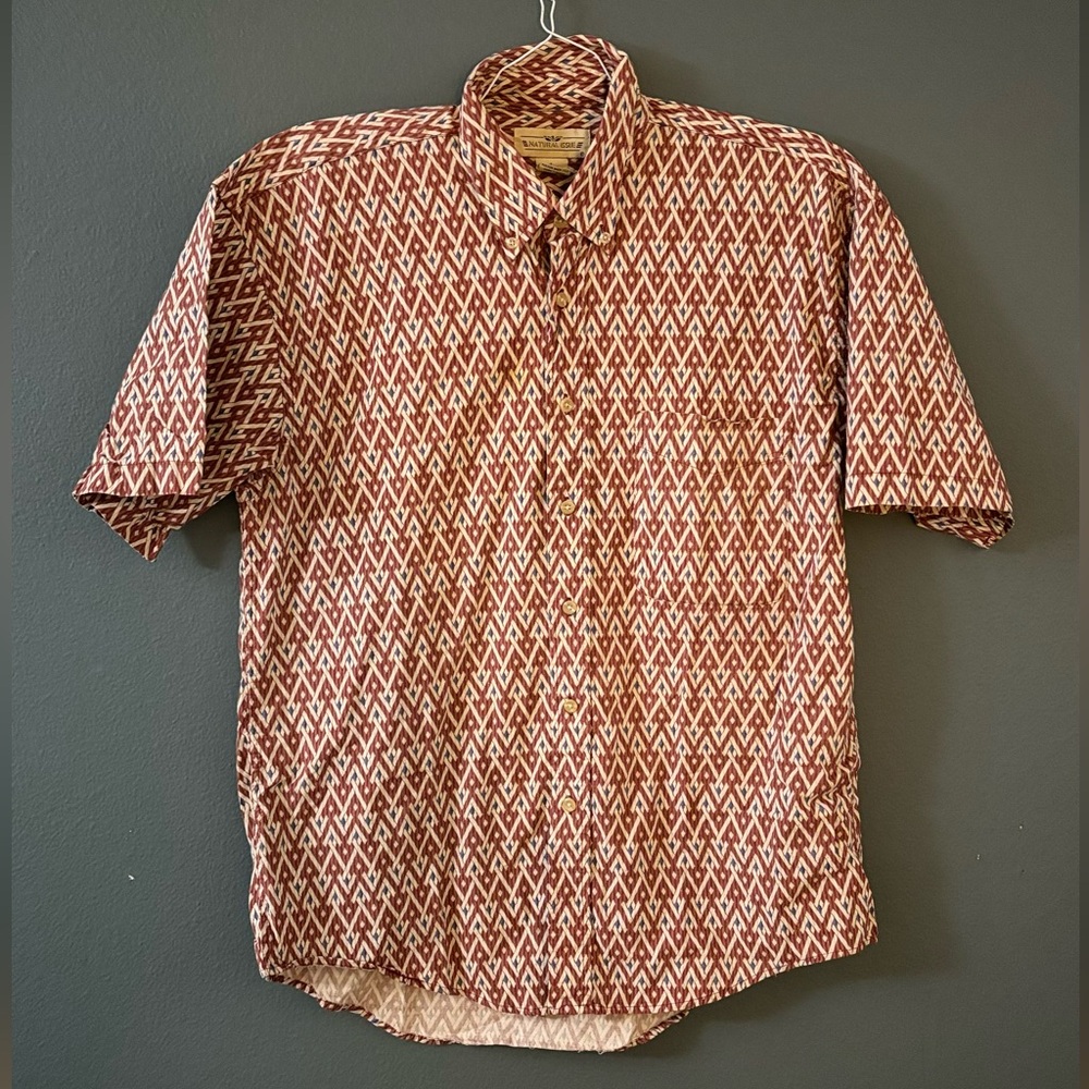 Vintage Natural Issue Button-Up Shirt 
100% Cotton – Size L